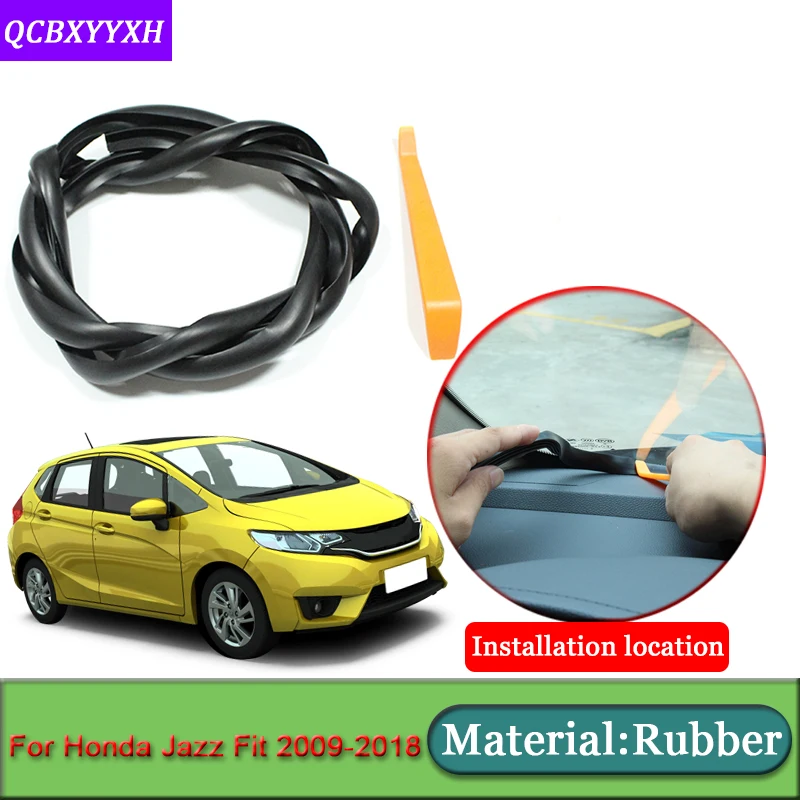 Car styling For Honda Jazz Fit 2009 2018 Anti Noise Soundproof Dustproof Car Dashboard Windshield Sealing