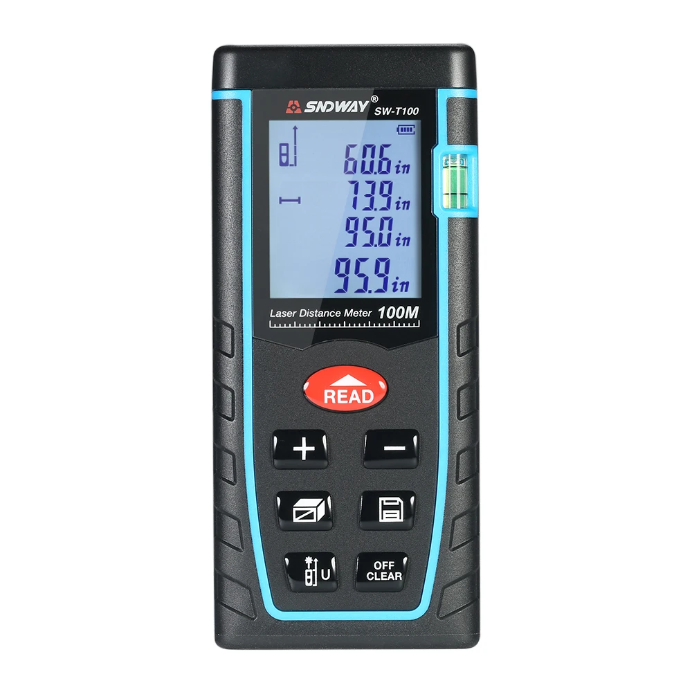 

100/80/60/40m Mini Handheld LCD Digital Laser Distance Meter Range Finder Distance Area Volume Measurement