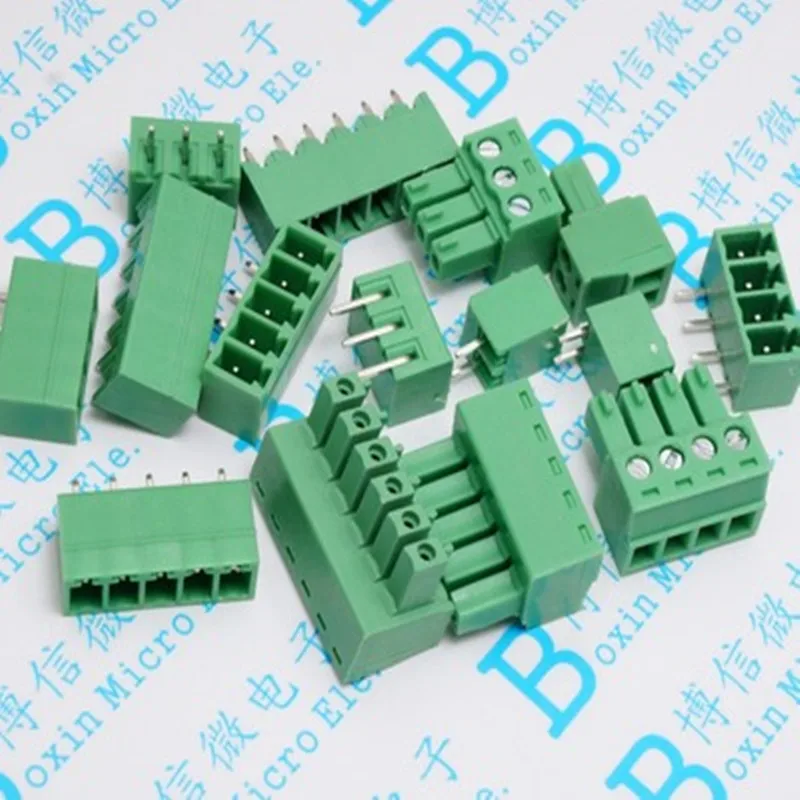 10 sets 15EDG 3.81mm plug-in terminal PCB Splice KF2EDG 2P 3P 4P 5P 6P 8P 9P 10P 12P straight/curved pin connector set | Обустройство