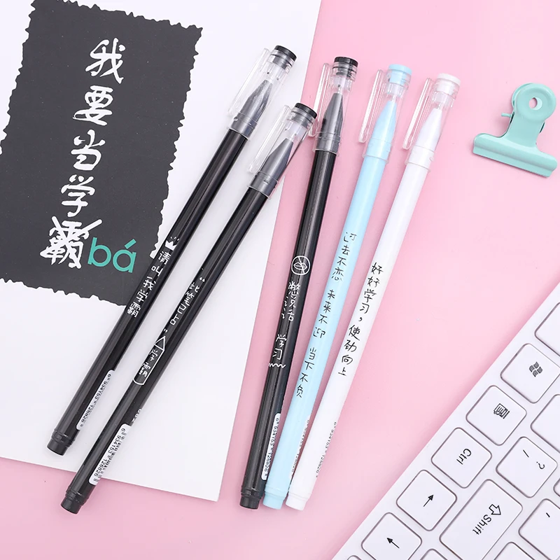 

1PCS Neutral Pen Creative Fountain Pen Funny Words Signature Pen Primary School Students Writing Stationery with Cute Hand Pen