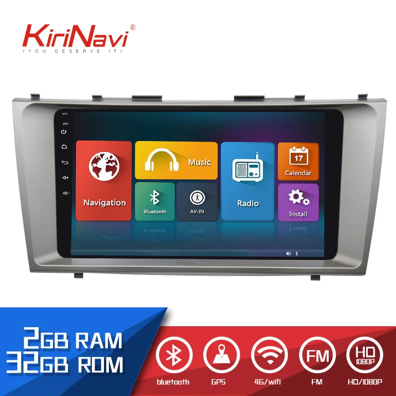 

Kirinavi Car Radio 9" HD Touch screen 2 Din auto android audio dvd player multimedia Navigation for Toyota Camry 2006-2011 Rudio