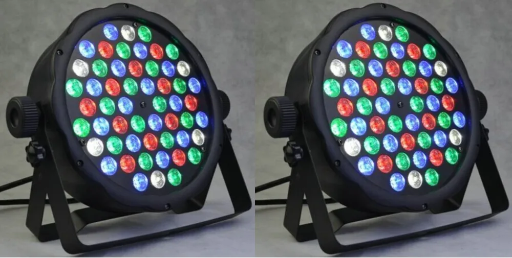 2 x New 54×3 w 160 w Rgbw Luz Dance Party dj Stage Iluminação Par64