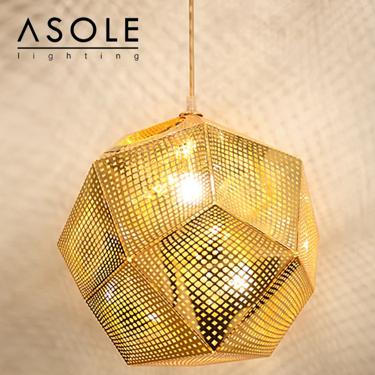 

32/64cm modern fashion stainless steel Polygon net ball pendent lamp for dining room living room creative Metal Lampshade A284