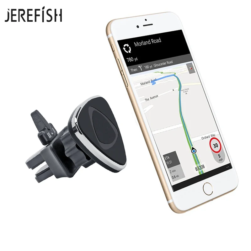JEREFISH سيارة حامل هاتف المغناطيسي الهواء تنفيس جبل موبايل حامل هاتف ذكي المغناطيس دعم خلية الهاتف المحمول الهاتف اللوحي GPS