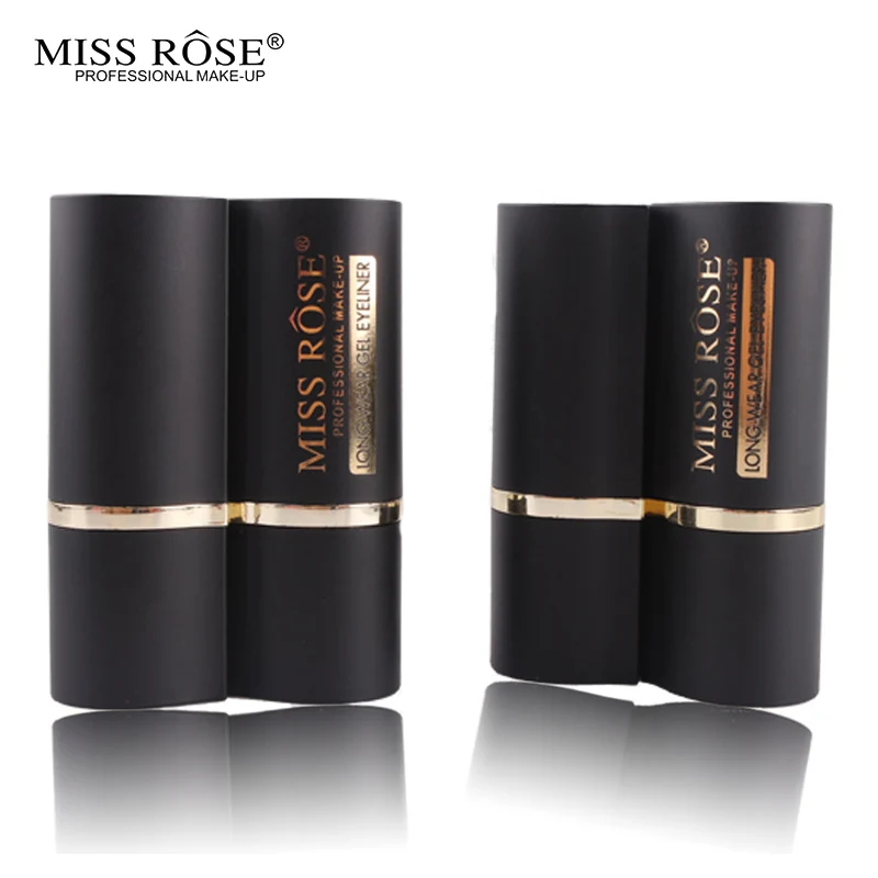 MISS ROSE Brand Black Eyeliner Matte Waterproof Long Lasting Easy to Wear Eye Liner Gel Quick Dry Natural Makeup Eyeliner setsz5