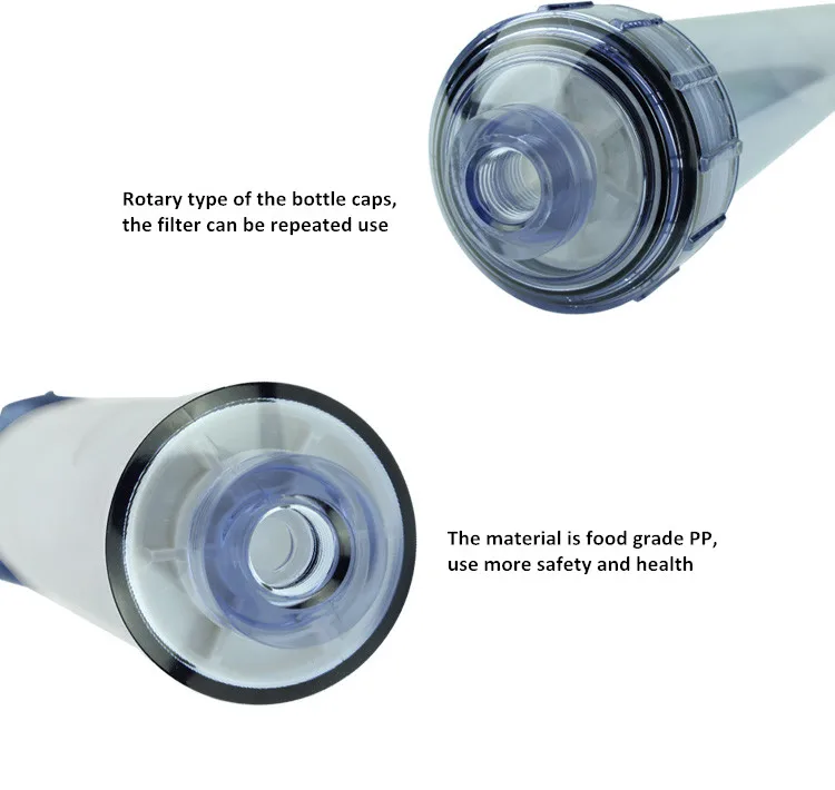 Диаметр " x L 10" пустой прозрачный встроенный многоразовый фильтр-картридж, совместимый с любой системой RO или RO+ DI