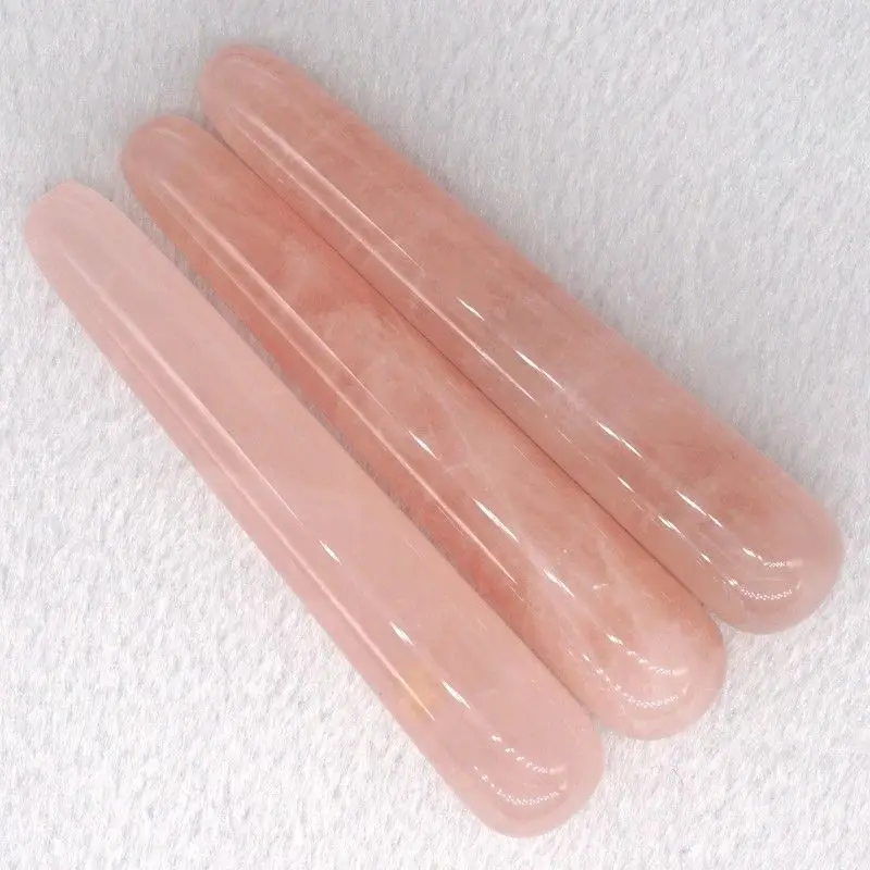 

Natural Rose Quartz Crystal Thai Massage Health Relaxation Acupoint Stick (1pcs)