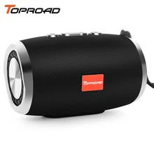 TOPROAD Bluetooth динамик Портативный беспроводной Hi-Fi стерео громкий динамик s поддержка TF FM радио микрофон AUX музыкальная Колонка для телефонов ПК
