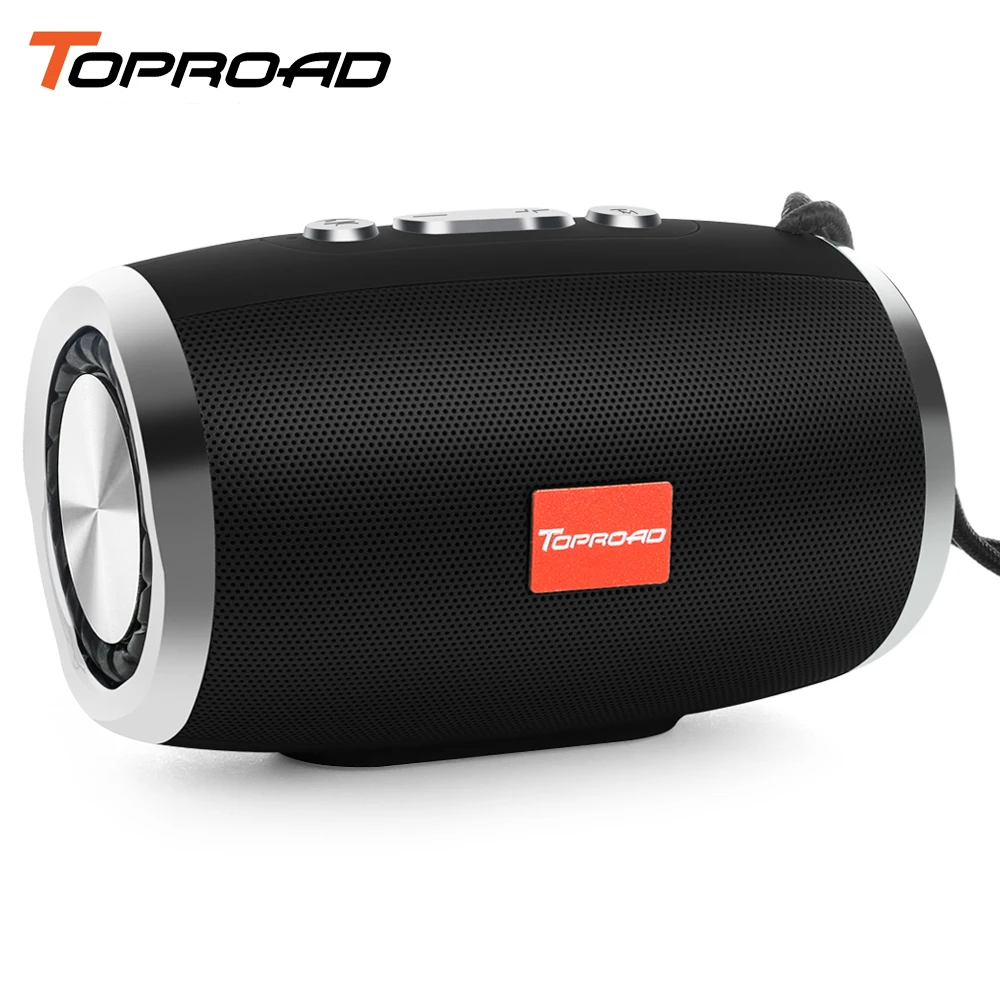 Портативная беспроводная bluetooth колонка TOPROAD Hi Fi стерео Громкая с поддержкой TF fm