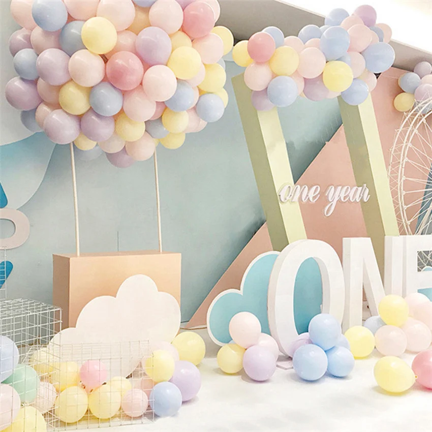 

10PCS 2.2 Gram Macarons Latex Helium Balloon Wedding Room Party Ball Kid Child Toy Wedding Decoration 10 Inch Balloon Q001#1-20