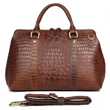 ICEV винтажная Европейская модная ручная сумка, сумки из натуральной кожи, большие дорожные женские сумки, сумки из кожи аллигатора, женские кожаные сумки