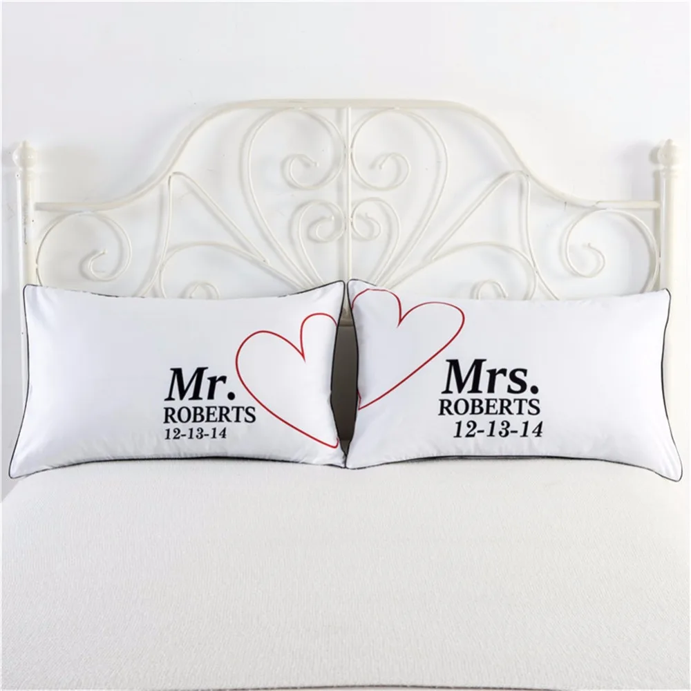 Lovely I Love You Pillowslip Романтическая свадьба подарок на день Святого Валентина пара