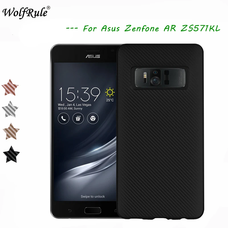 Чехол WolfRule Asus Zenfone AR ZS571KL Роскошный чехол с полной защитой из углеродного волокна