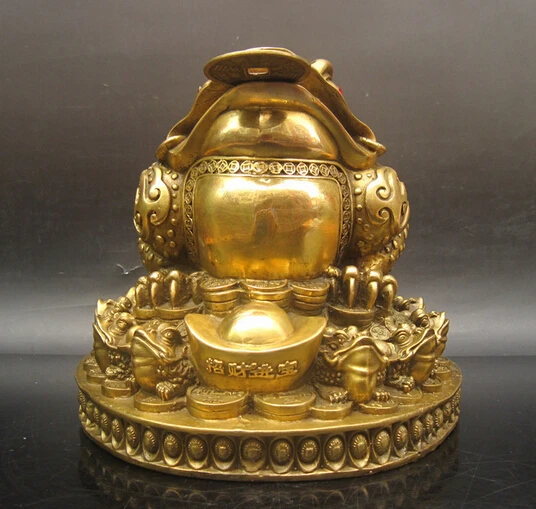 

B0601 421wholesale bronze factory Home decoration commercial birthday gift metal copper crafts gold toad statue