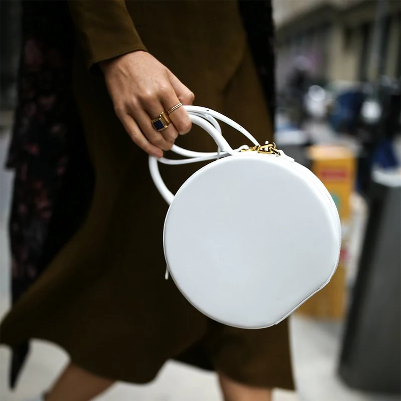 

Brand Semi-circular PU Leather Women Bag Top Handle Bag Casual Shoulder Crossbody Bag Luxury Handbags Women Bags Purses Clutch