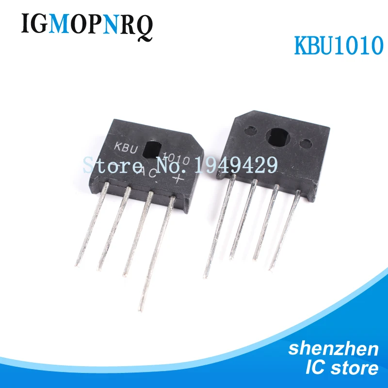 

5PCS/LOT KBU1010 KBU-1010 10A 1000V ZIP Diode Bridge Rectifier diode New
