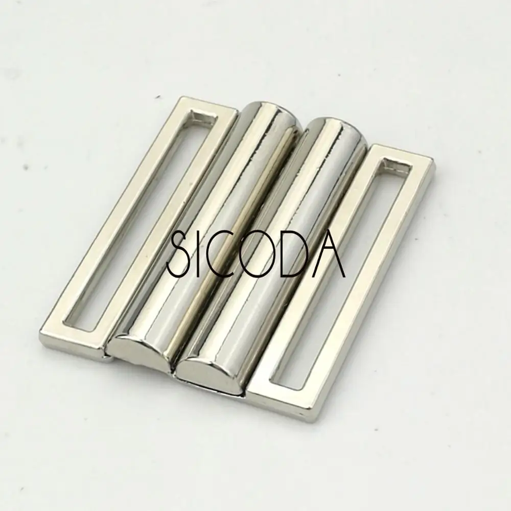 SICODA 2 шт. 30/40/50/60 мм одежда отделка высокое качество металла женские пряжка на ремешке пуховик agings с эластичным ремешком; поясом широкий - Цвет: silver