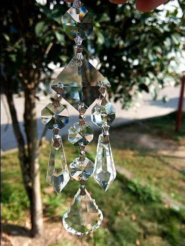 100 шт DIY Подвеска из хрустальной люстры кристаллы части для люстры кристалл призмы, в форме капли