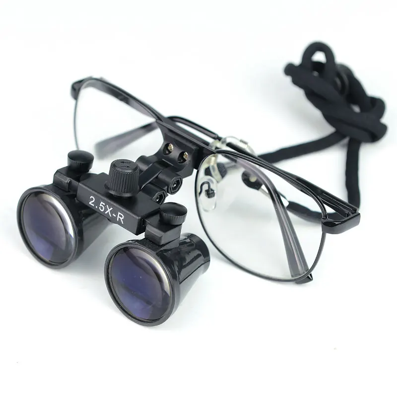 Lupa odontológica binocular de operação médica, lupa cirúrgica de 2,5x 3,5x