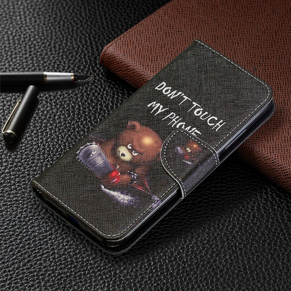 Роскошный кошелек с рисунком из искусственной кожи с откидной крышкой чехол для Huawei Honor 7 S 8 S 7C 7A Play 8A Y6 Pro P9 Lite Y5 Lite Y7 Fundas