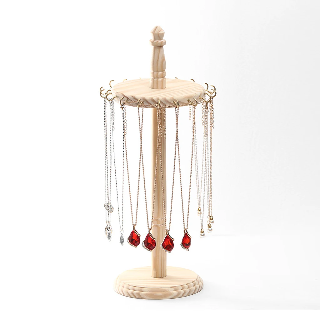 Деревянные ювелирные изделия стенд серьги кольцо Ожерелье Браслеты дисплей стенд 45 см высота