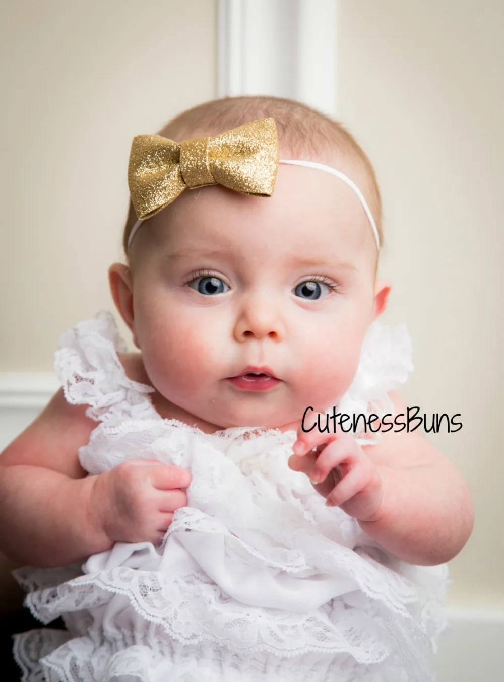 16 Colors Choose 60pc/lot Newborn girls glitter gold bow headband kids