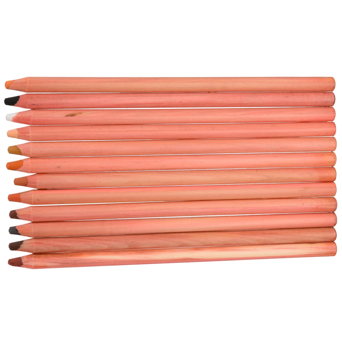 12Pcs Colored Pencils Wood Pastel Pencils Professional Portrait Drawing Skin Tints Soft Pastel Colored Pencils 175mm