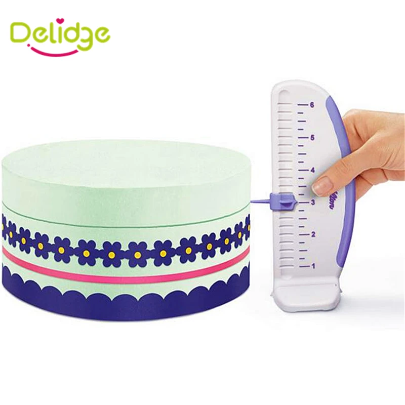 

Delidge 1 pcs Cake Ruler Plastic Cake Marker DIY Decorative Ruler Leveler Decorator Garland Border Accessory Baking Gauge Tool