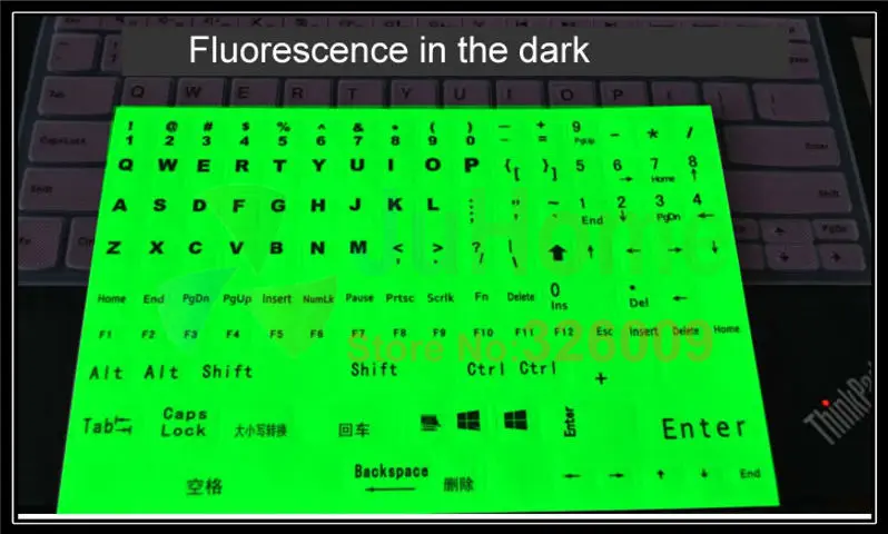Флуоресцентные наклейки на клавиатуру русский тайский корейский алфавит для всех видов клавиатуры флуоресцентный светящийся макет светит долгое время