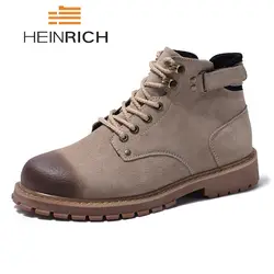 HEINRICH/Ботинки martin высокого качества, рабочая обувь, мужские непромокаемые ботильоны, мужские уличные повседневные кожаные мужские ботинки