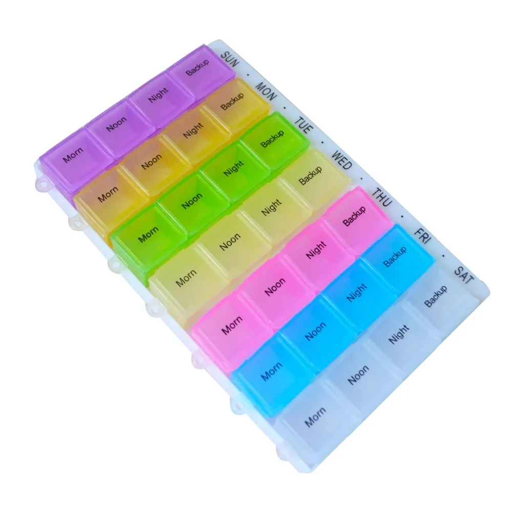 

1pcs Colorful 7 Days Weekly Tablet Pill Medicine Box Holder Storage Organizer Container Case Pill Box Splitters