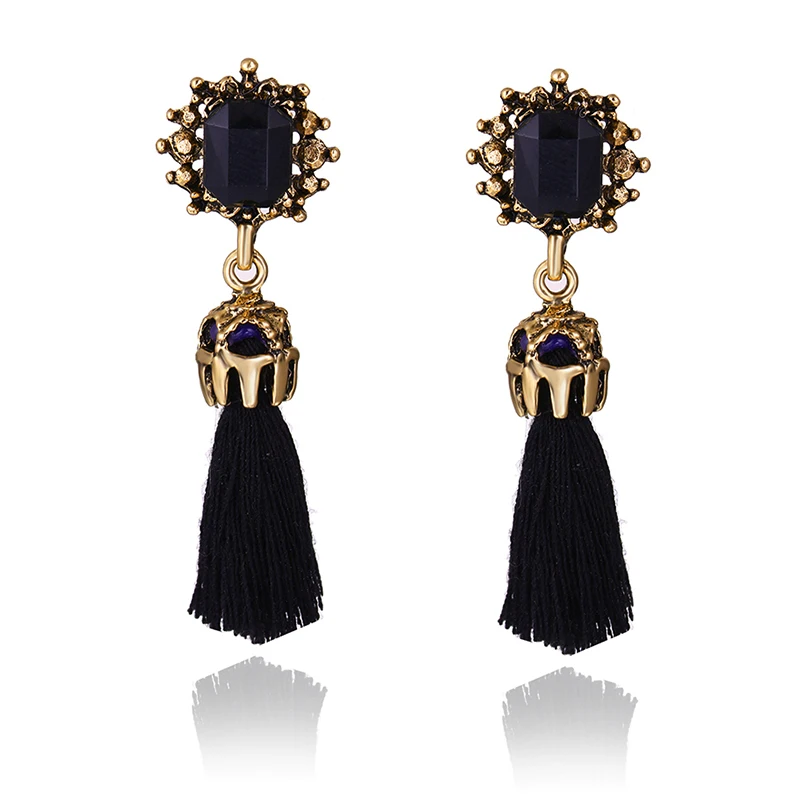 3 цвета модные длинные висячие серьги с кисточками стразы для женщин свадебные в
