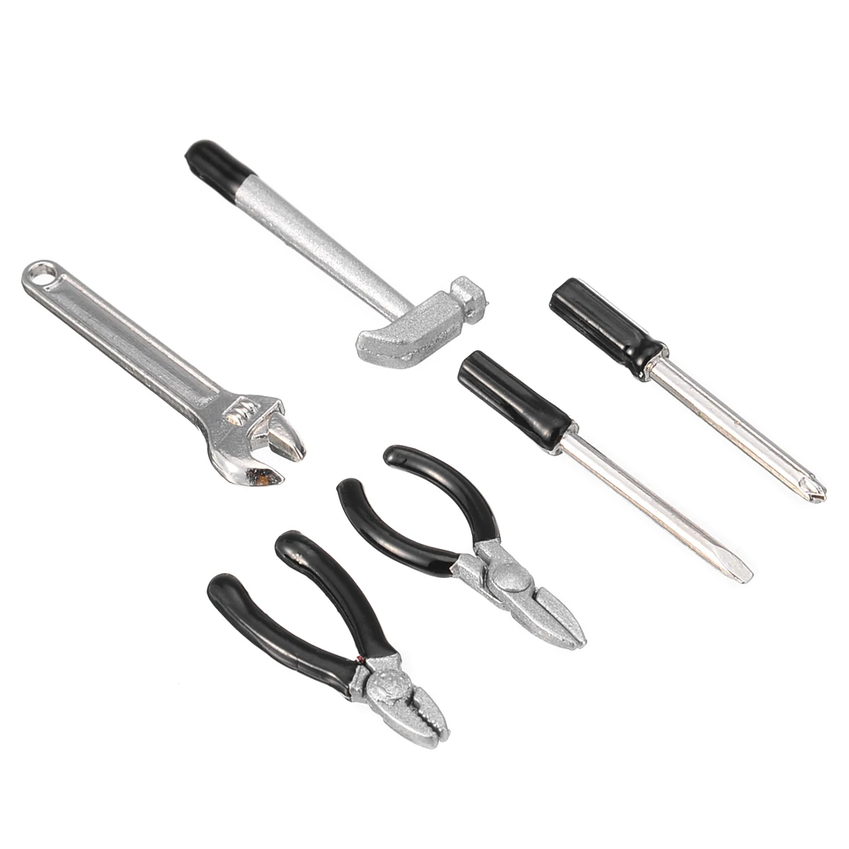 6Pcs/Set 1:12 Dollhouse Miniature Accessories Metal Hand Tool Repair Kit Kids Hand Tool Toys For Doll Accessories