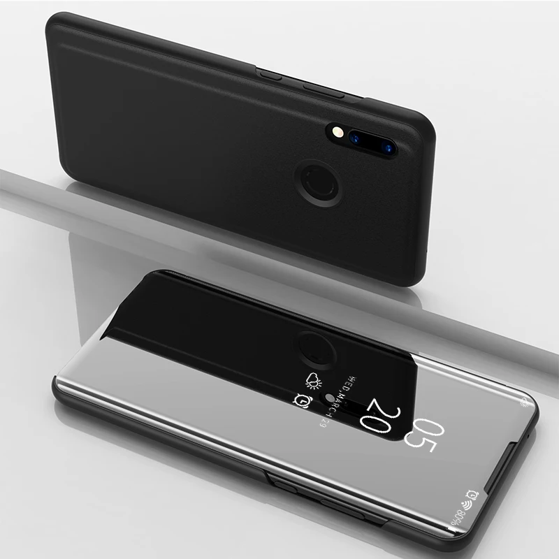 

For Huawei P Smart 2019 Case Luxury Smart Mirror View Leather Flip Shell Stand Case For Huawei Honor 10 Lite Cover Shell Coque