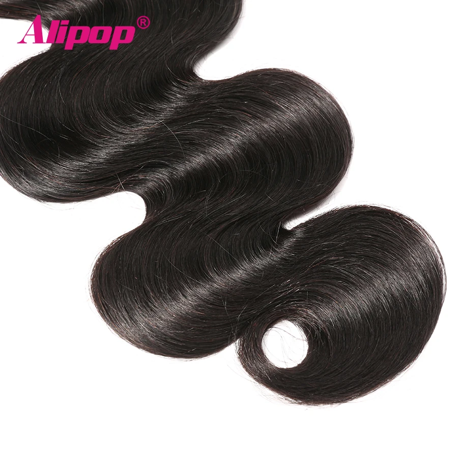 Remy Hair Body Wave Bundles With Closure 360 Frontal With 3 Bundles Alipop 100% Human Hair Brazilian Body Wave With Frontal 4 PC virgin hair bundles with closure with baby hair (18)