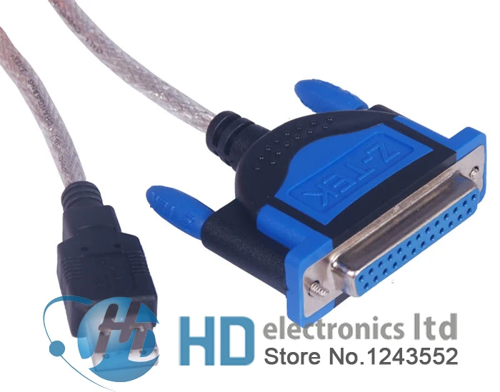 

USB 2.0 to DB25 Female Port Print Converter Cable Cord LPT win7 win8 32&64 bit MAC OS ZE396A FREE SHIPPING