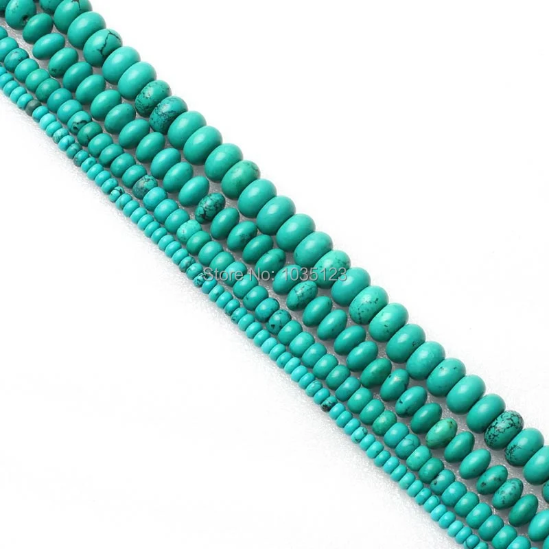 

4x5,4x8,6x10mm Coin Rondelle Shape Blue Stone Loose Beads Strand 15" DIY Creative Jewellery Making wj214