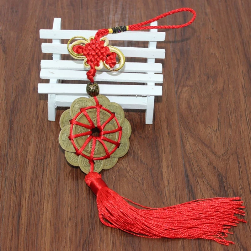 2019 10 Lucky Ancient Braided Handmade Chinese Knot Feng Shui Coins Prosperity Protection Good Fortune Home Car Decor | Автомобили и