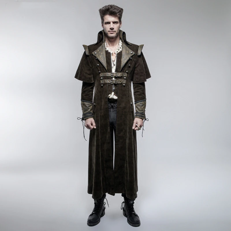 ファッションパンクゴシックレトロクールキラー男性ロングコートケープ秋冬スチームパンクコスプレロングジャケットカジュアルオーバー Jacket Casual Fashion Jacketjacket Fashion Aliexpress