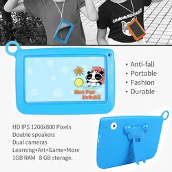 7 Детский планшет PC quad core 1GB ARM 8GB rom WiFi Android 4,4 HD Двойная камера с силиконовым чехлом ING-SHIPPING