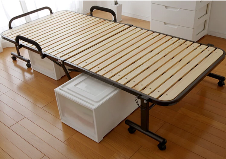Japanese Tatami Metal Folding Bed Frame With Caters Bedroom Furniture Foldable Platform Bed Frame Wooden Slatted Bed Design Japanese Tatami Metal Folding Bed Frame With Caters Bedroom Furniture Foldable Platform Bed Frame Wooden Slatted Bed Design