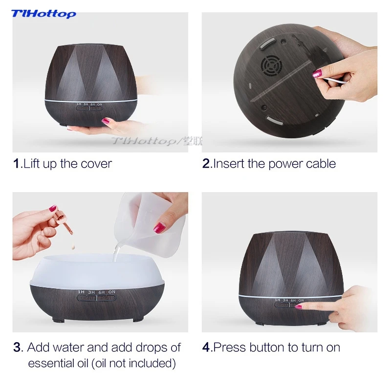 Diffuserlove 550 мл увлажнитель воздуха ароматерапия тумана TLHOTTOP