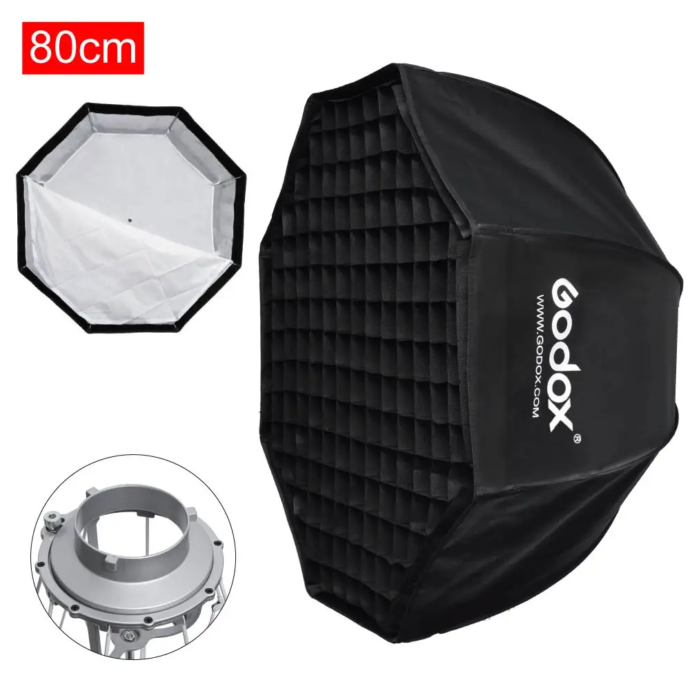 

Godox 80cm 32" Octagon Umbrella Quick Setup Softbox Flash Speedlight Umbrella with Honeycomb Grid Bowens Mount for Studio Photo