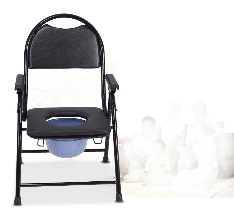 A, многофункциональный устойчивый PU горшок стул для пожилых складной безопасный сиденье для унитаза водонепроницаемый кожаный стул 2 способа для подъема комод