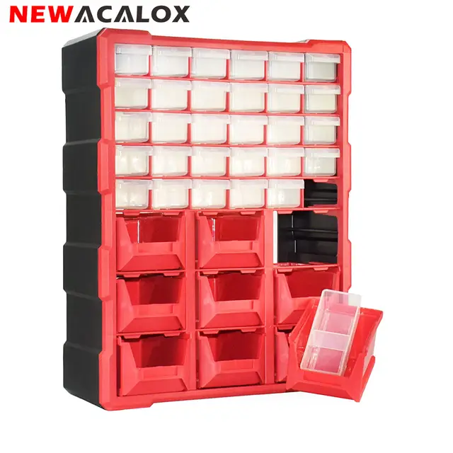 Newacalox 39 Drawer Plastic Small Parts Storage Bin Organizer