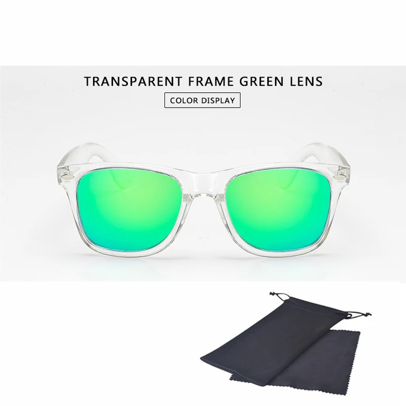 LEONLION, солнцезащитные очки, женские, поляризационные, UV400, мужские, ночное видение, прозрачная оправа, очки, мужские, зеркальные, отражающие, очки - Цвет линз: T-Green