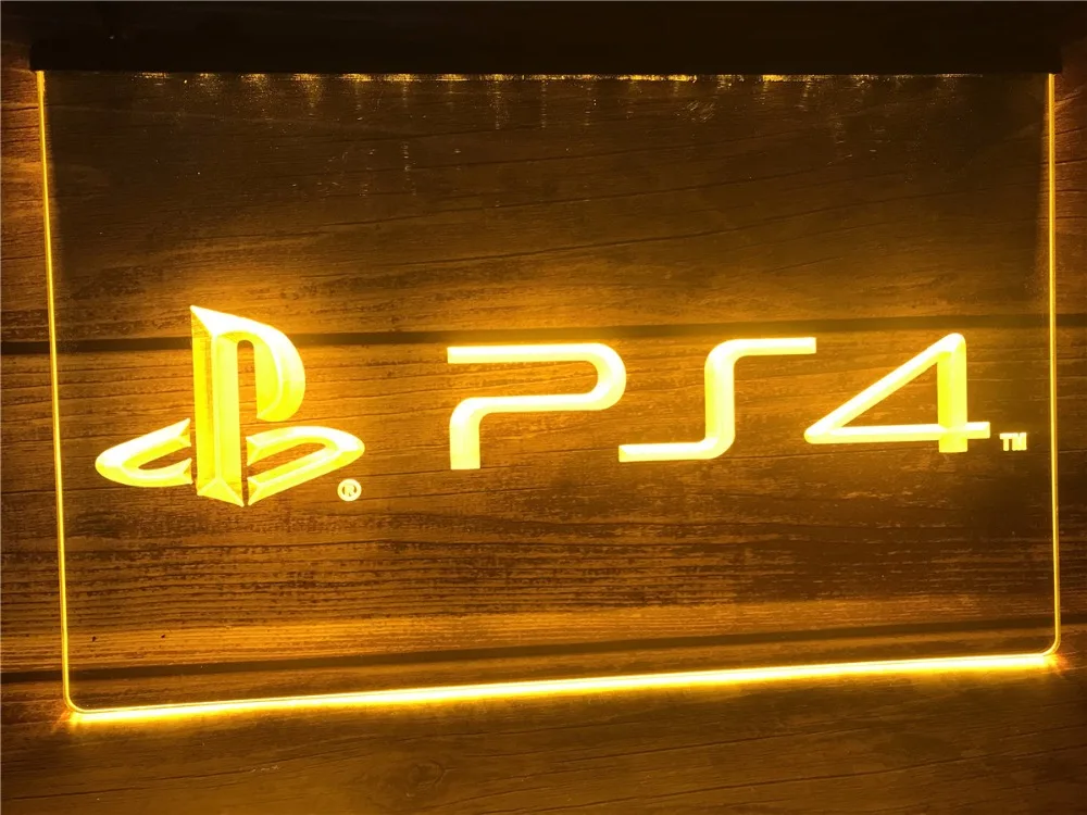 E174 Playstation 4 PS4 светодиодный неоновый светильник знаки|Таблички и знаки| |