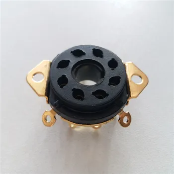 

5pcs bakelite tube socket GZS8-A-G 8 pin seat tube socket golden foot outlet for KT88 EL34