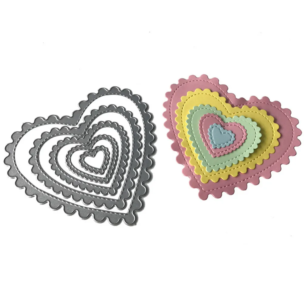 New 2018 Love Heart Shape Metal Cutting Dies Set for Scrapbooking Die