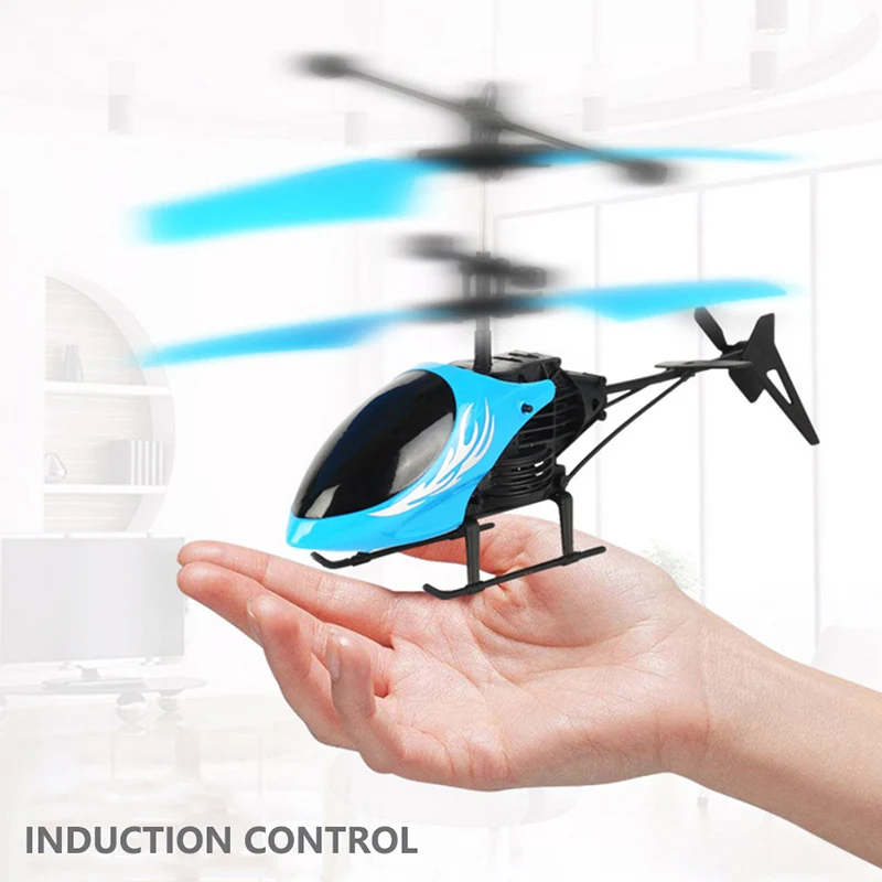 RC Helicopters Induction Aircraft Charging Mini Flying Drone Colorful LED Light Children's Helicopter Remote Control Toys 387